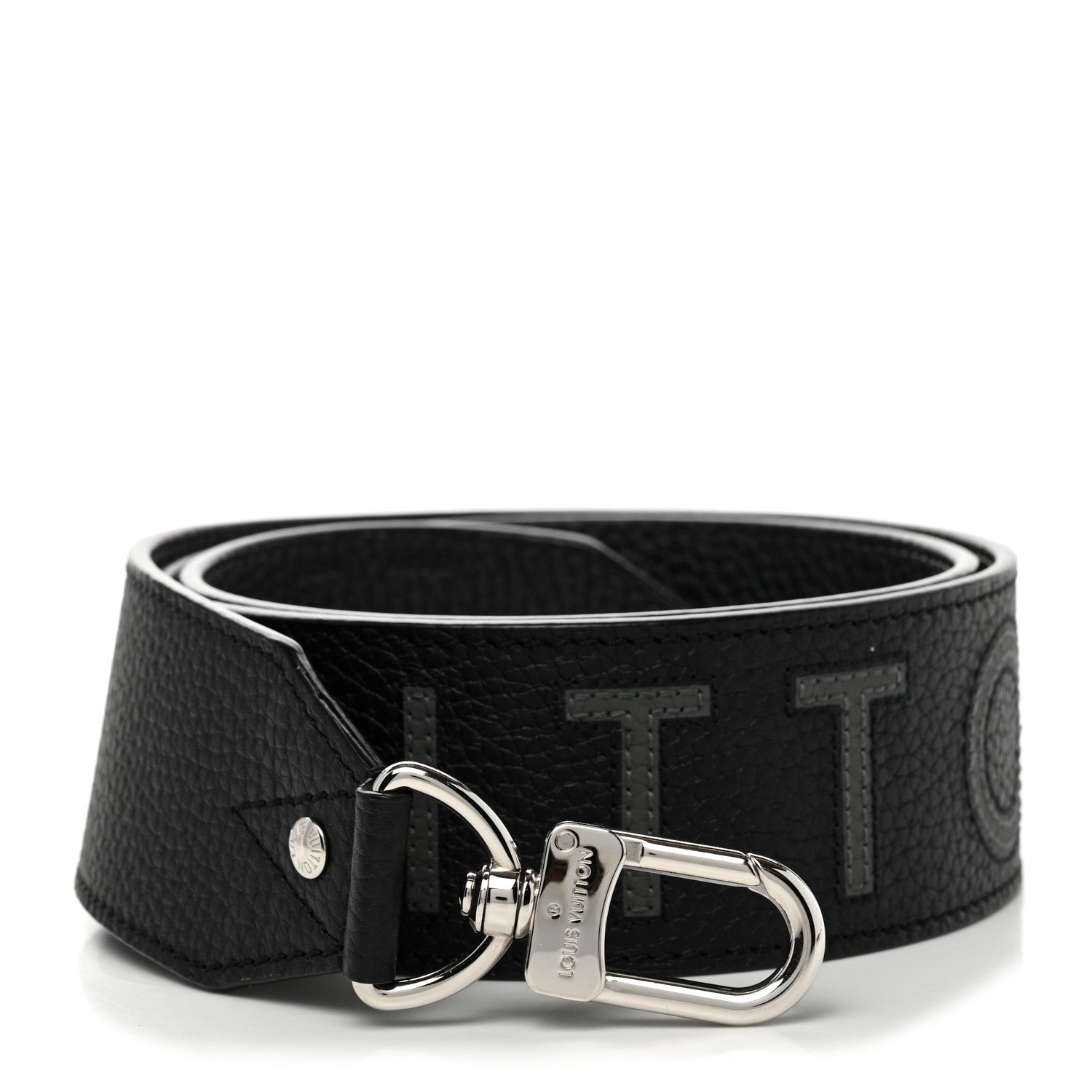 Louis Vuitton Taurillon Bandouliere Shoulder Strap Black 1 of 6
