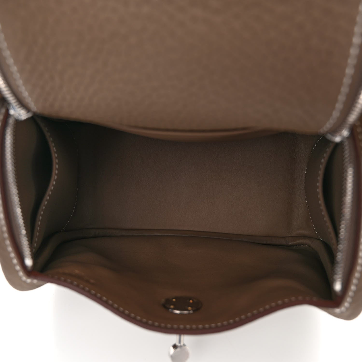 Hermes Taurillon Clemence Mini Lindy 20 Etoupe 5 of 10