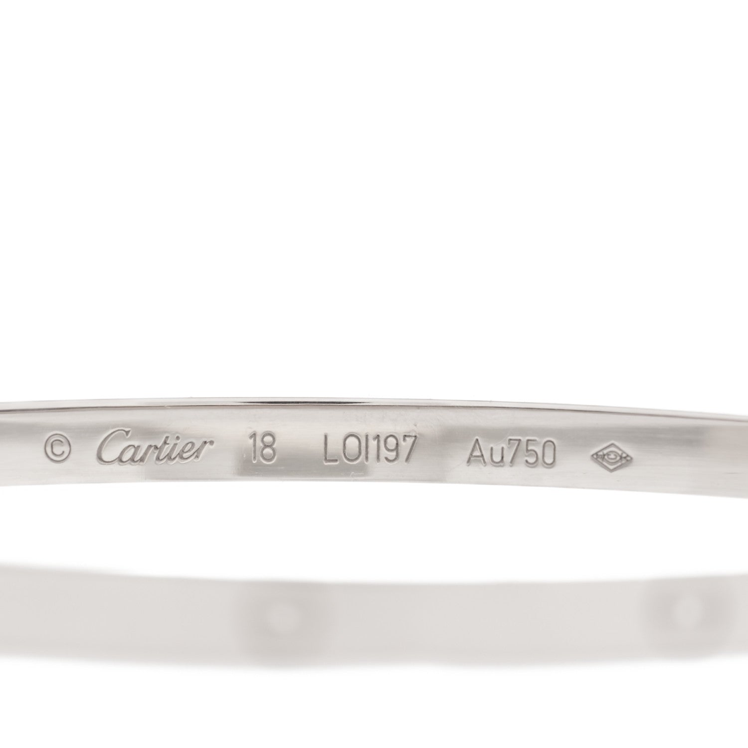 Cartier 18K White Gold Small LOVE Bracelet 18 4 of 5