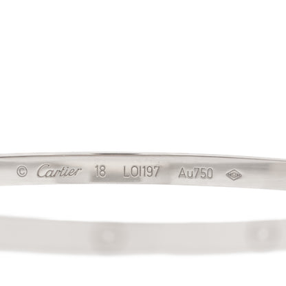 Cartier 18K White Gold Small LOVE Bracelet 18 4 of 5