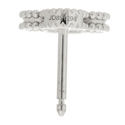 Van Cleef & Arpels 18K White Gold Diamond Sweet Alhambra Earrings 4 of 5