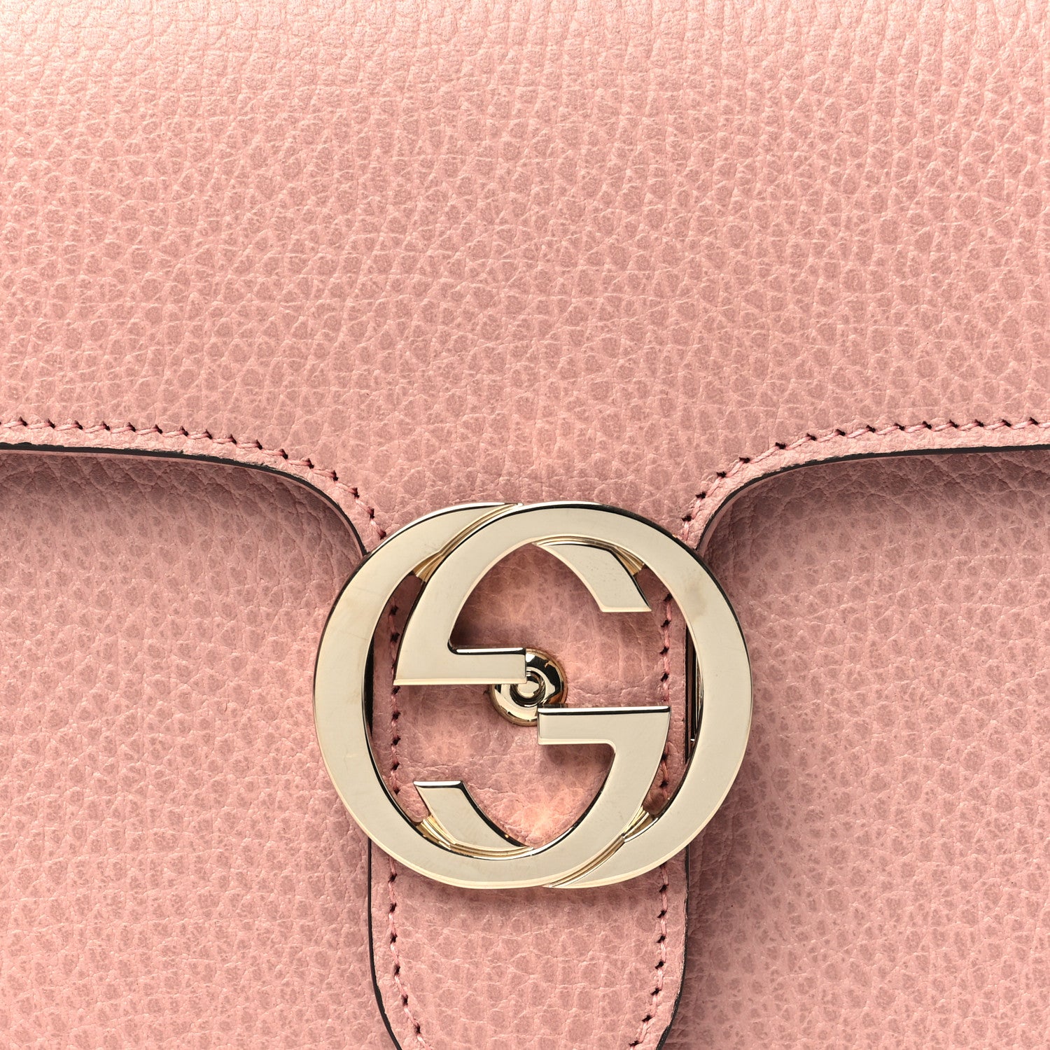 Gucci Dollar Calfskin Small Interlocking G Shoulder Bag Soft Pink 8 of 10