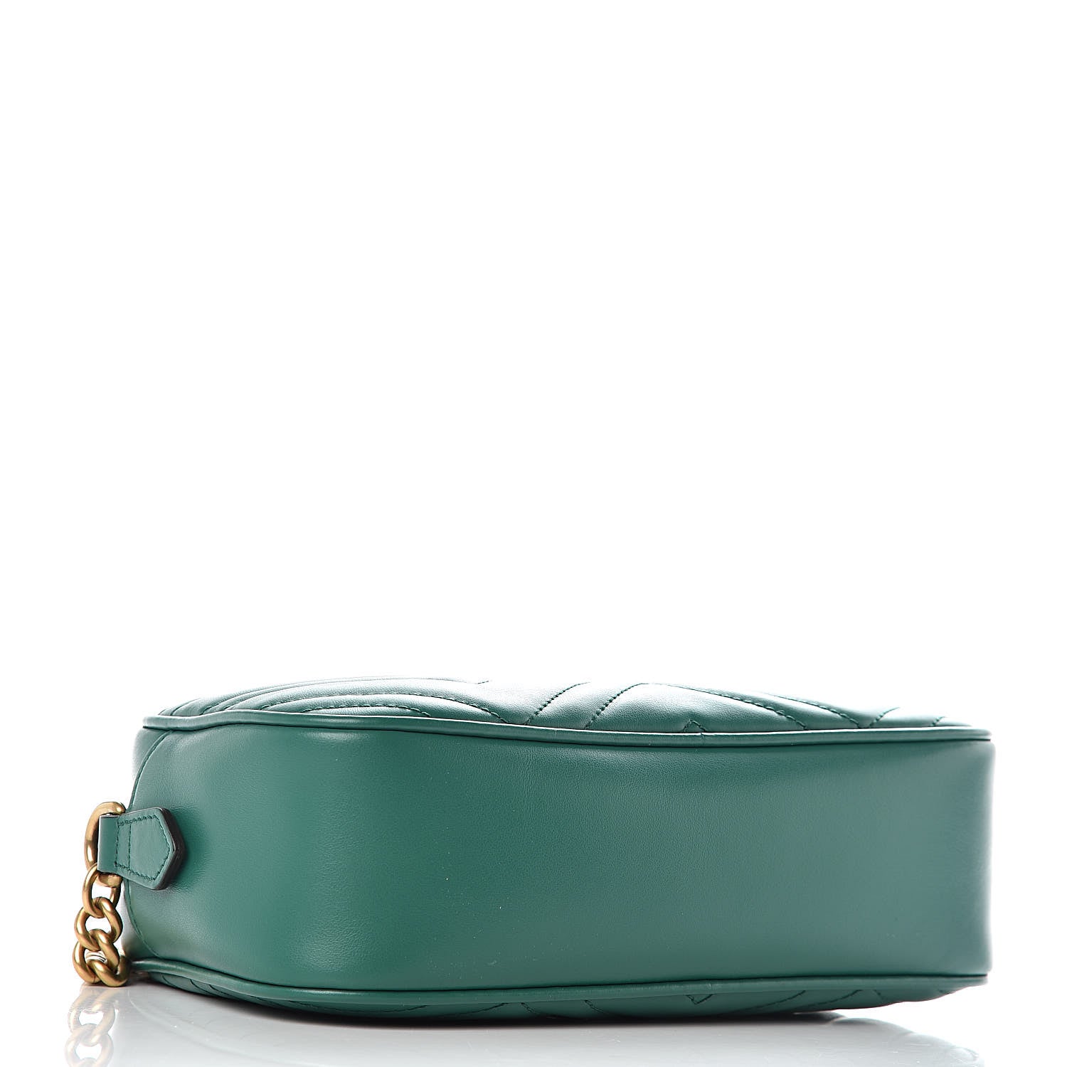 Gucci Calfskin Matelasse Small GG Marmont Chain Shoulder Bag Emerald Green 4 of 10