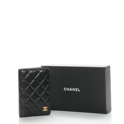 Chanel Lambskin Quilted Passport Holder Black 9 of 9