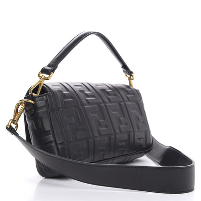 Fendi Nappa FF 1974 Embossed Baguette Black 4 of 10