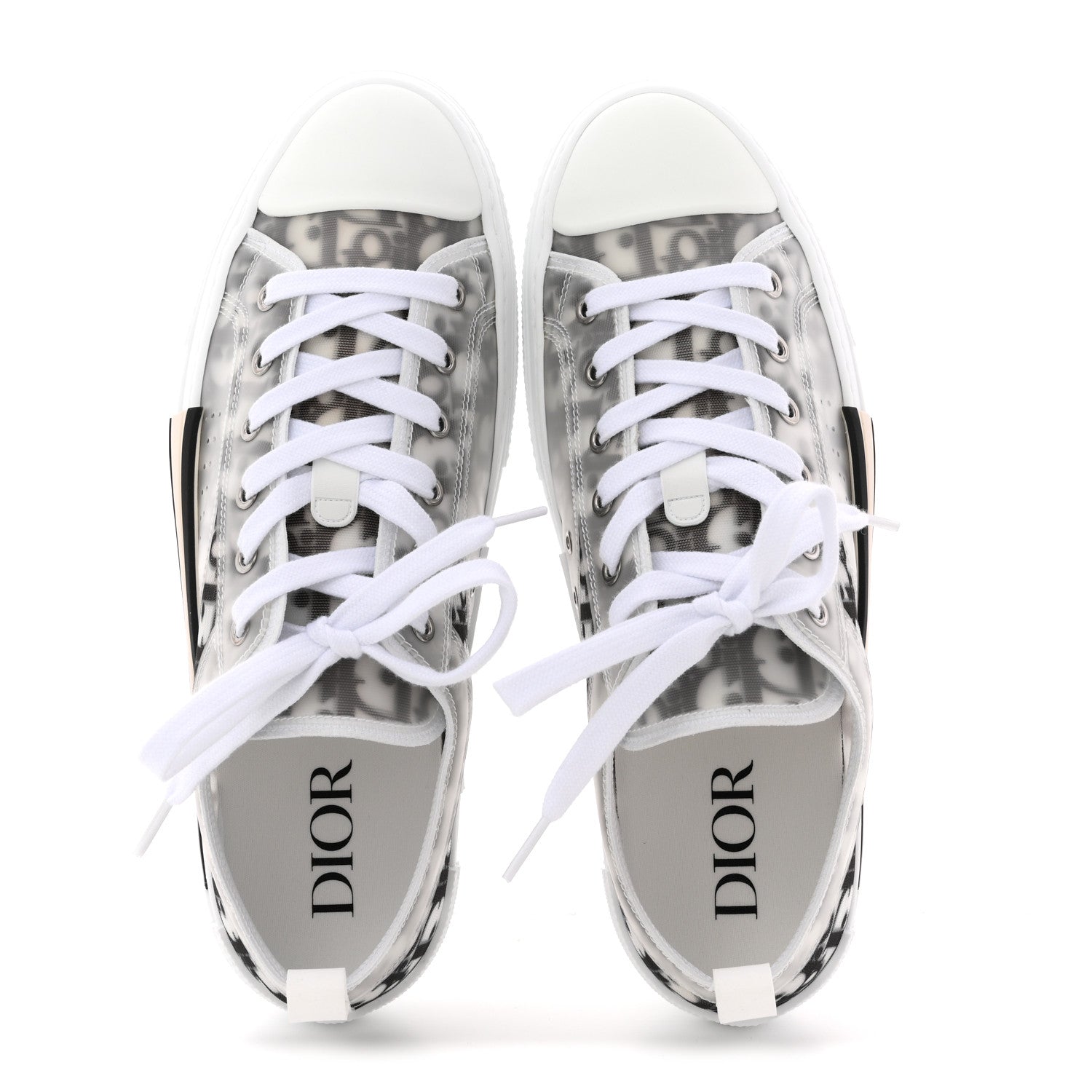 Dior ホワイト Christian Dior Technical Canvas Oblique Mens B23 Low Top Sneaker