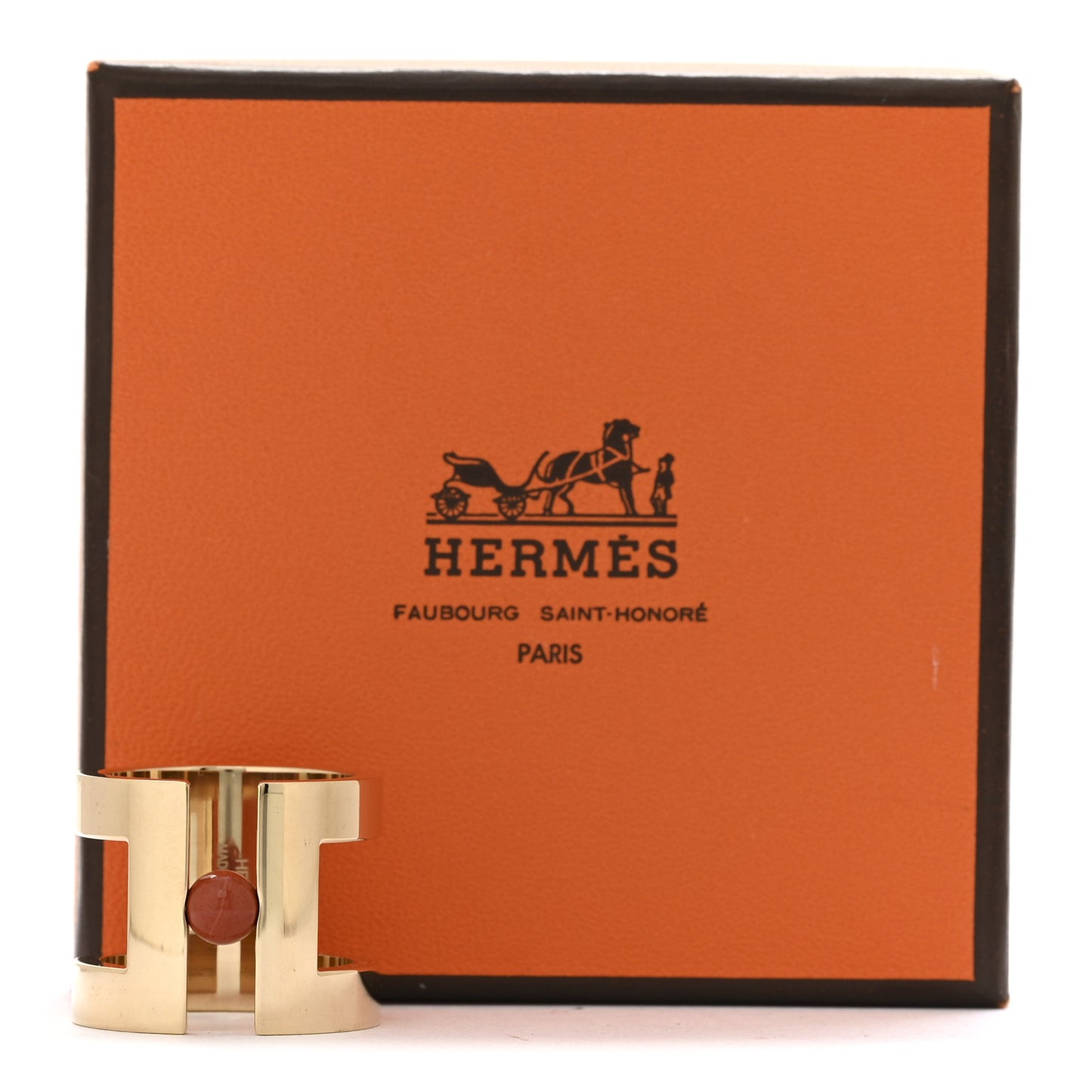 Permabrass H Perle Scarf Ring Rouge