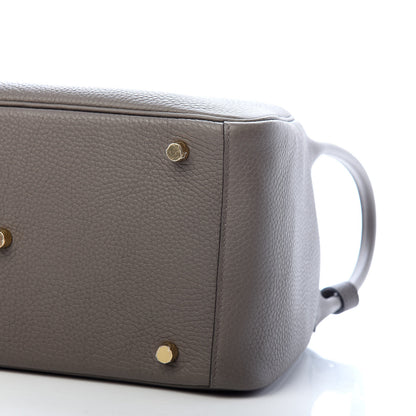 Hermes Taurillon Clemence Lindy 30 Etain 8 of 10