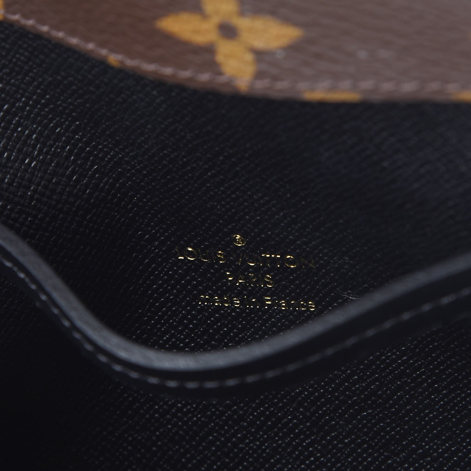 Louis Vuitton Monogram Triangle Chain Wallet Black 7 of 9