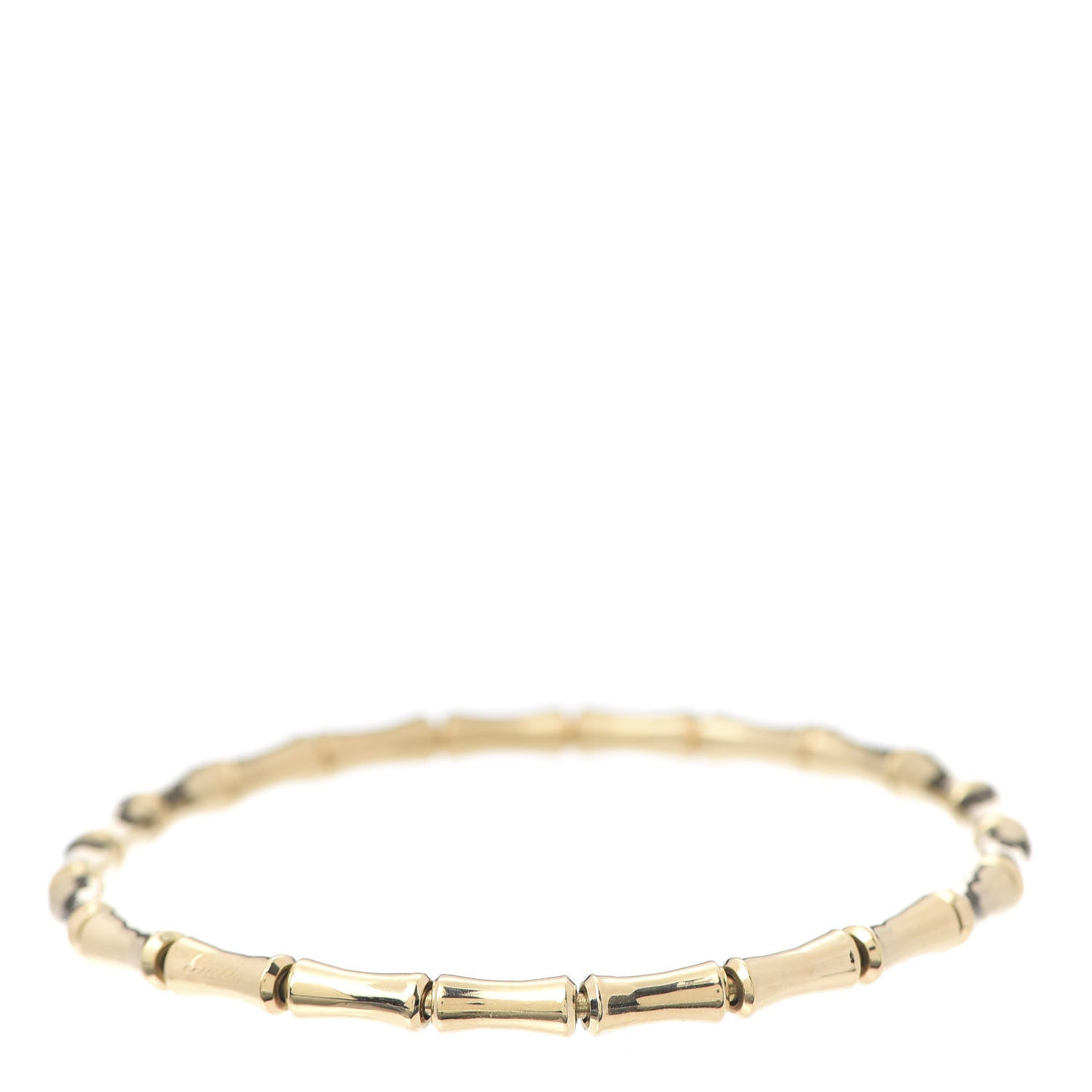 Gucci 18K Yellow Gold Small Bamboo Spring Bracelet 17 1 of 7
