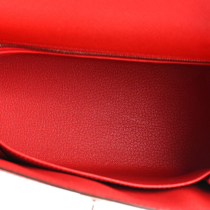 Hermes Epsom Kelly Sellier 25 Rouge De Coeur 5 of 14