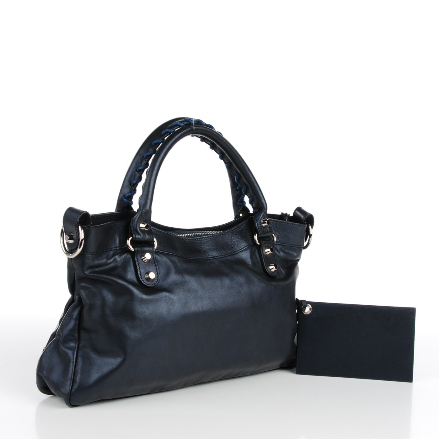 Iridescent Calfskin Classic Hardware First Bleu Mineral