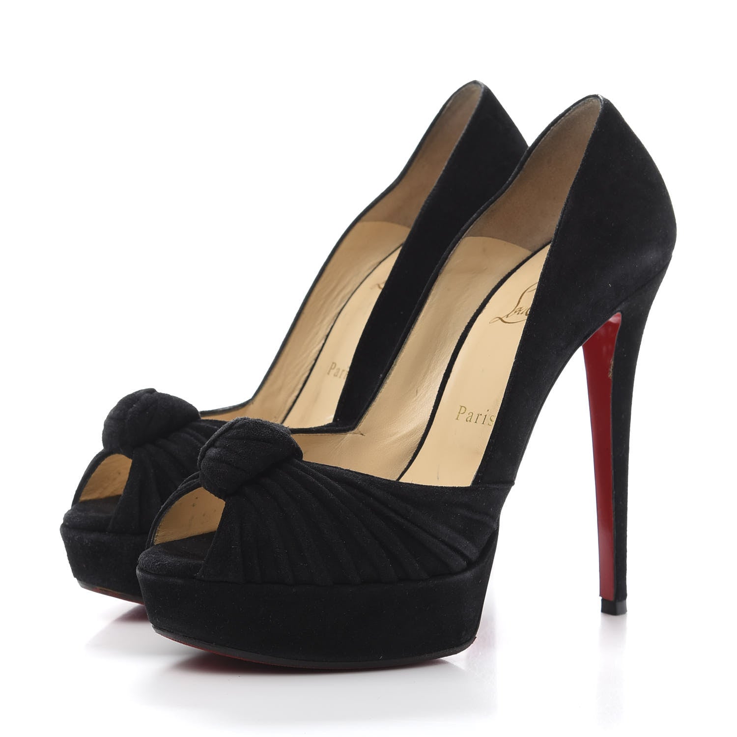 Christian Louboutin Suede Greissimo 140 Pumps 39 Black 3 of 14