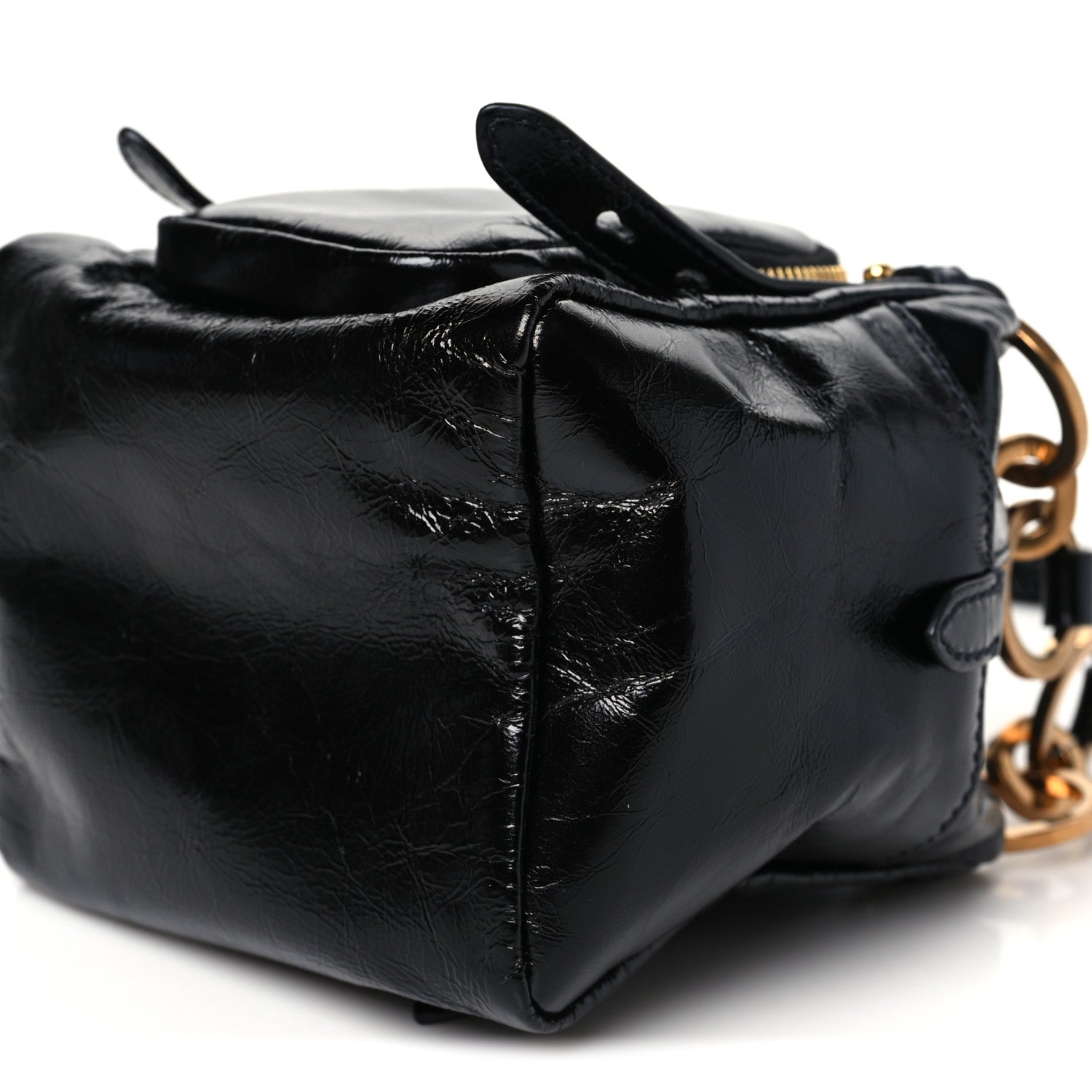 Prada Soft Lux Calfskin Mini Dangle Top Handle Bag Black 10 of 11