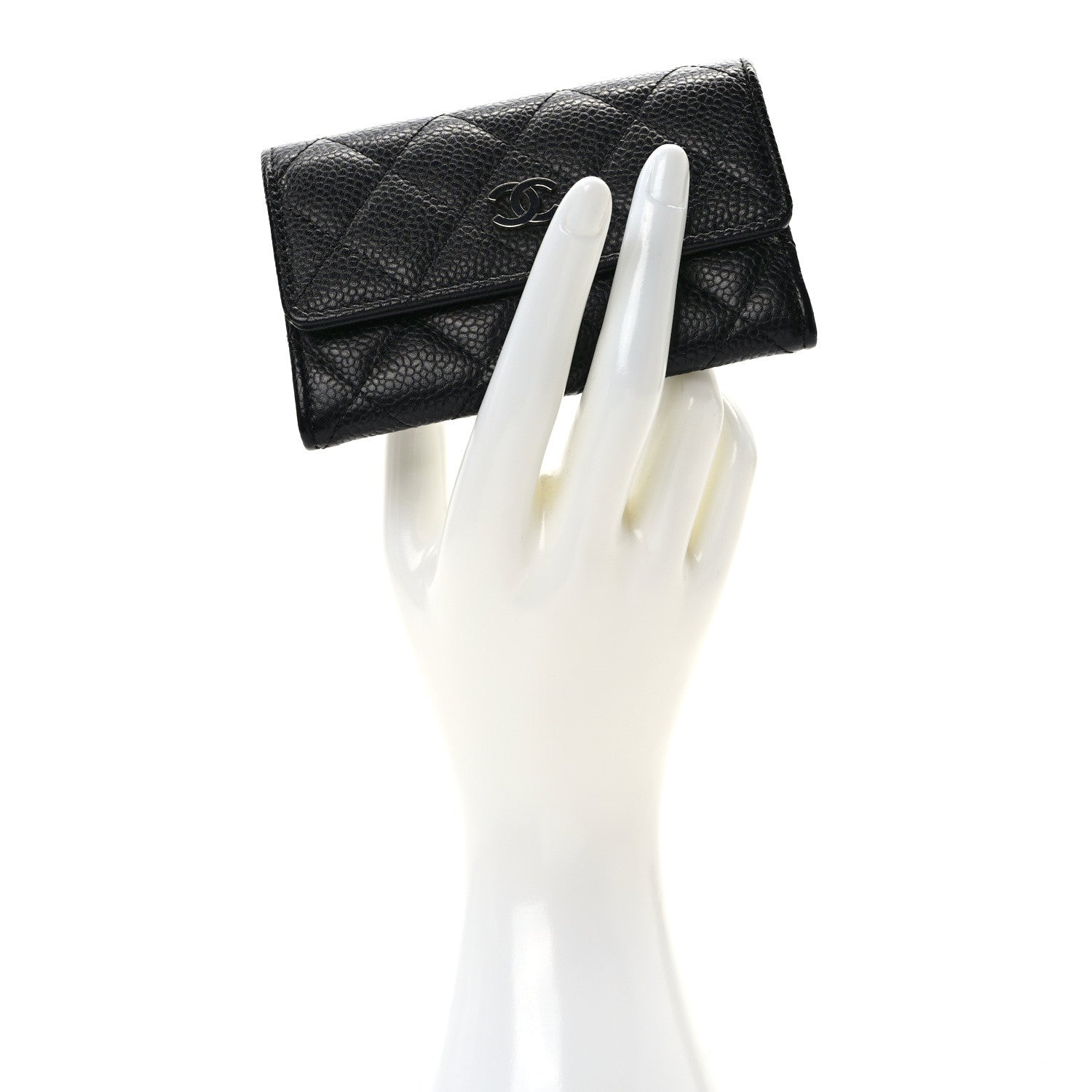 Chanel Caviar Quilted Flap Card Holder Black 2 of 9