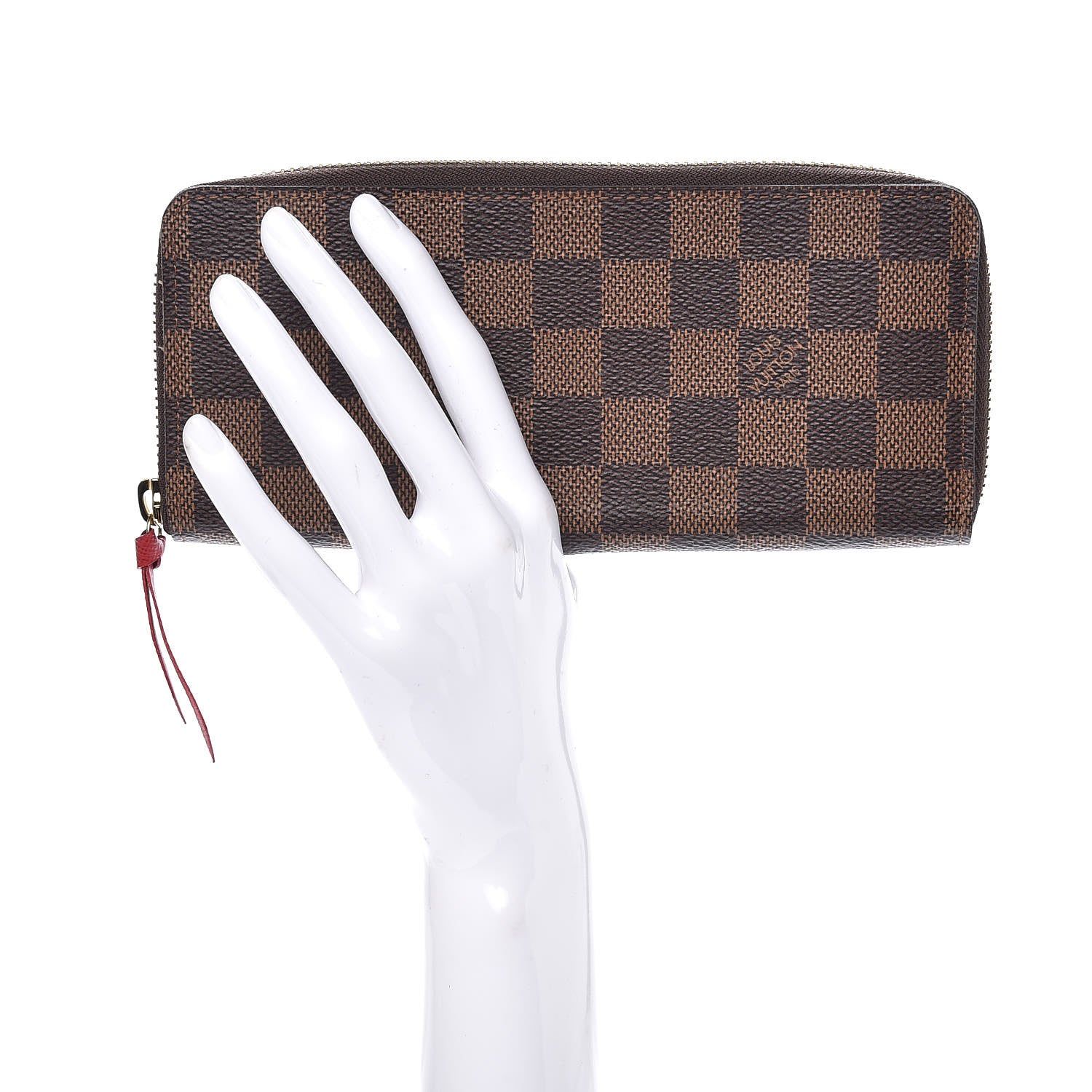Louis Vuitton Damier Ebene Clemence Wallet Cherry 2 of 7