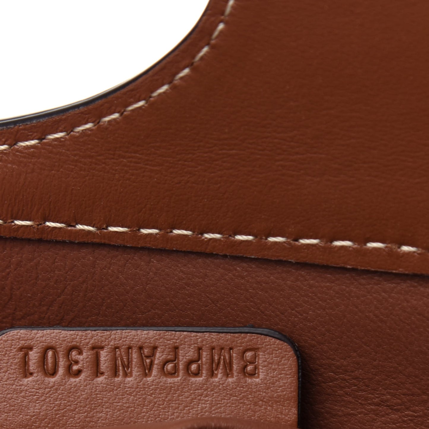 Canvas Smooth Calfskin Two Tone Mini Pocket Bag Natural Malt Brown