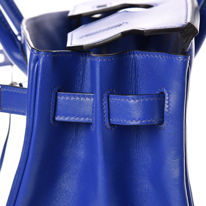 Hermes Tadelakt Birkin 30 Bleu Electrique 12 of 35