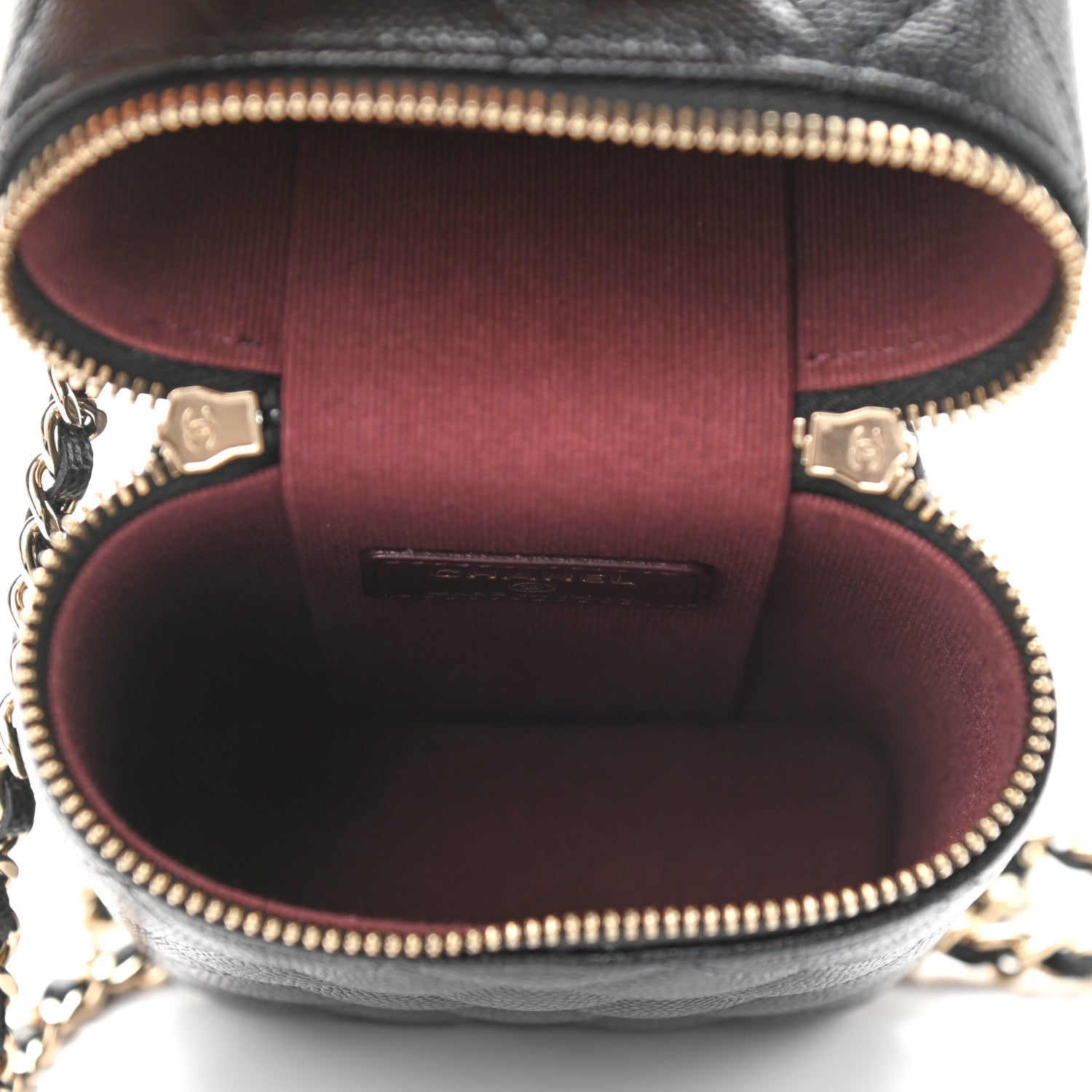 Chanel Caviar Quilted Phone Holder With Chain Black 5 of 11