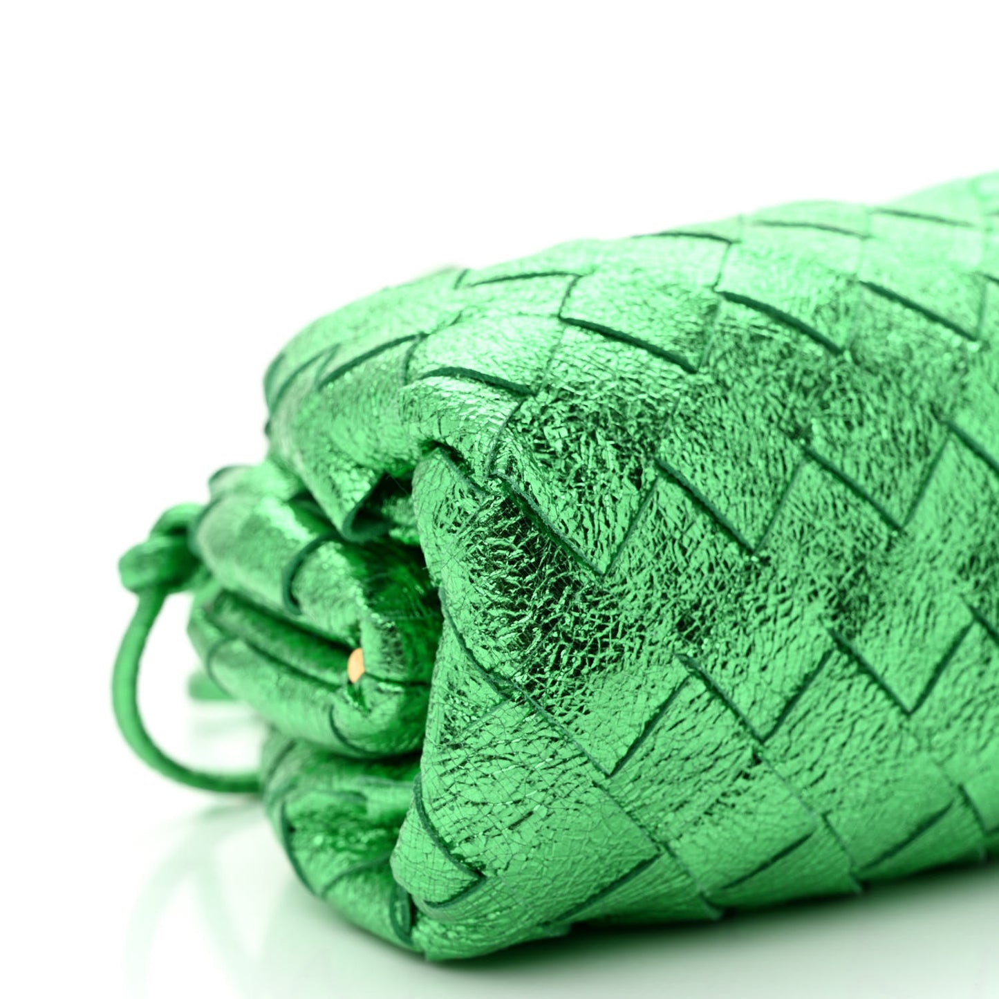 Metallic Nappa Intrecciato The Mini Pouch Parakeet