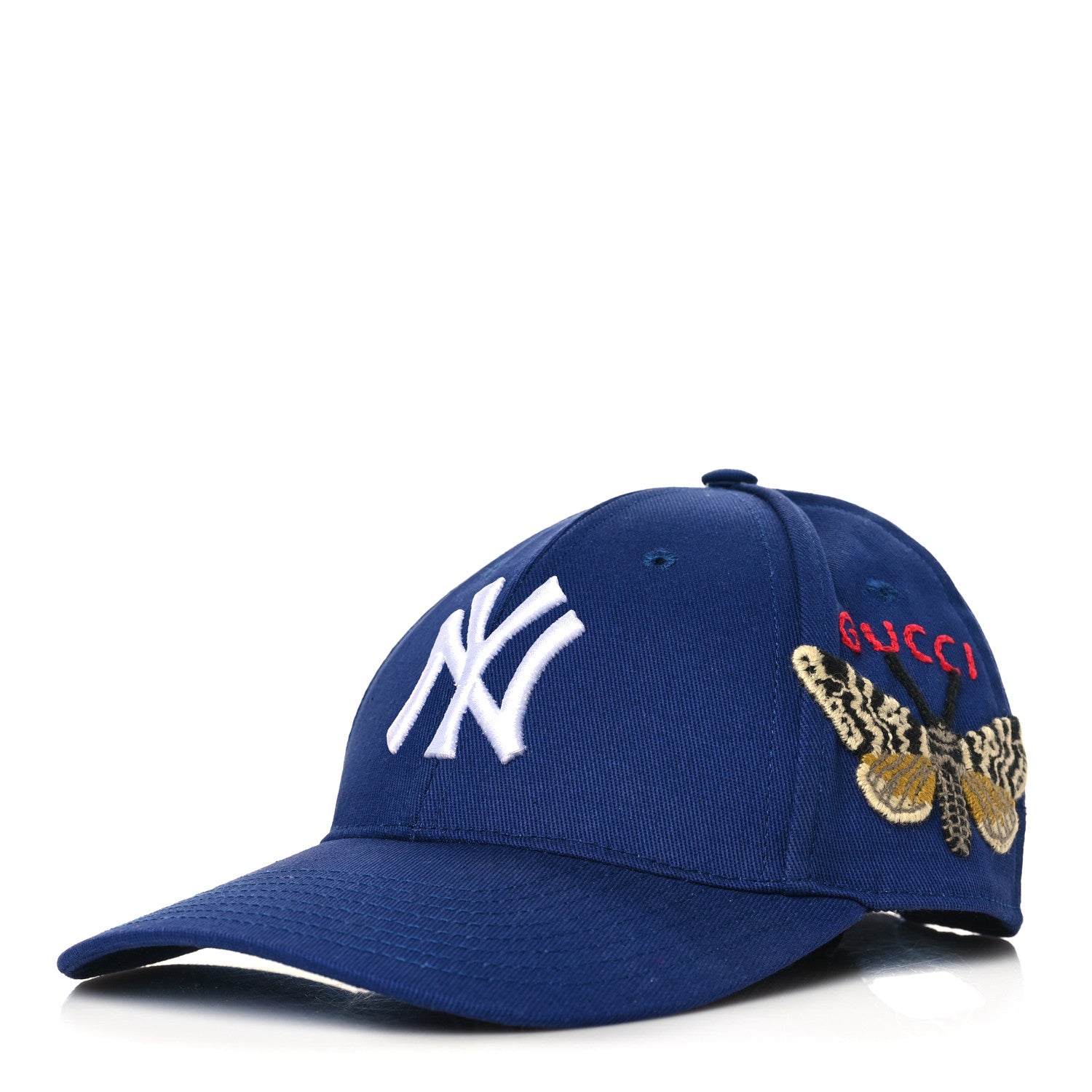 Gucci X MLB Cotton NY Yankees Baseball Hat 57-61 Blue 1 of 8