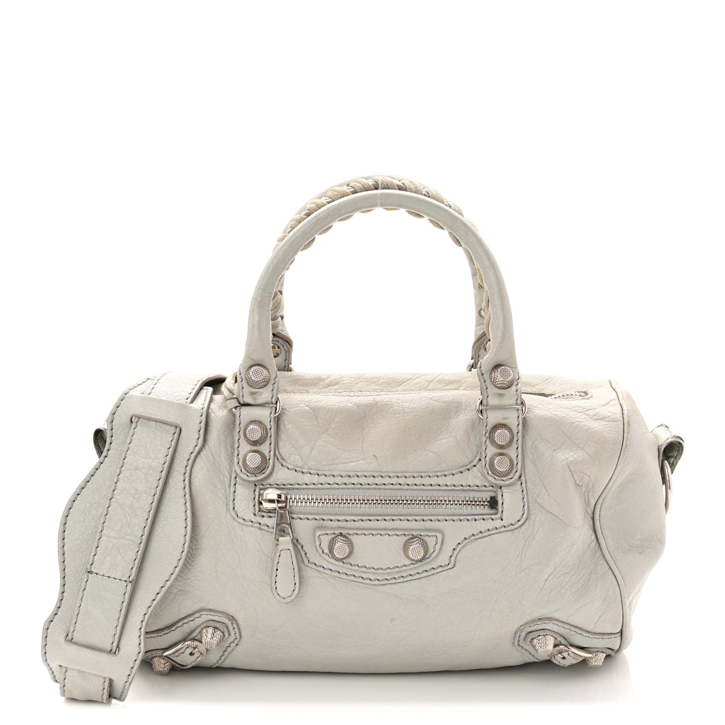 Agneau Giant 12 Silver Hardware Mini Twiggy Gris Glace