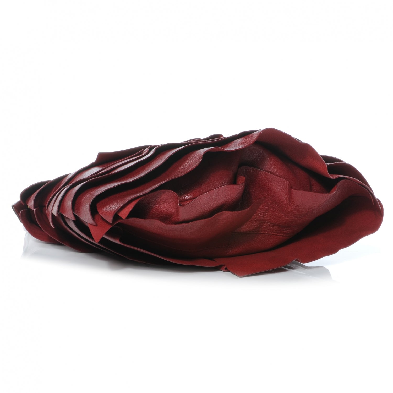 Saint Laurent Chevre Leather Ruffle Saint Tropez Red 4 of 8