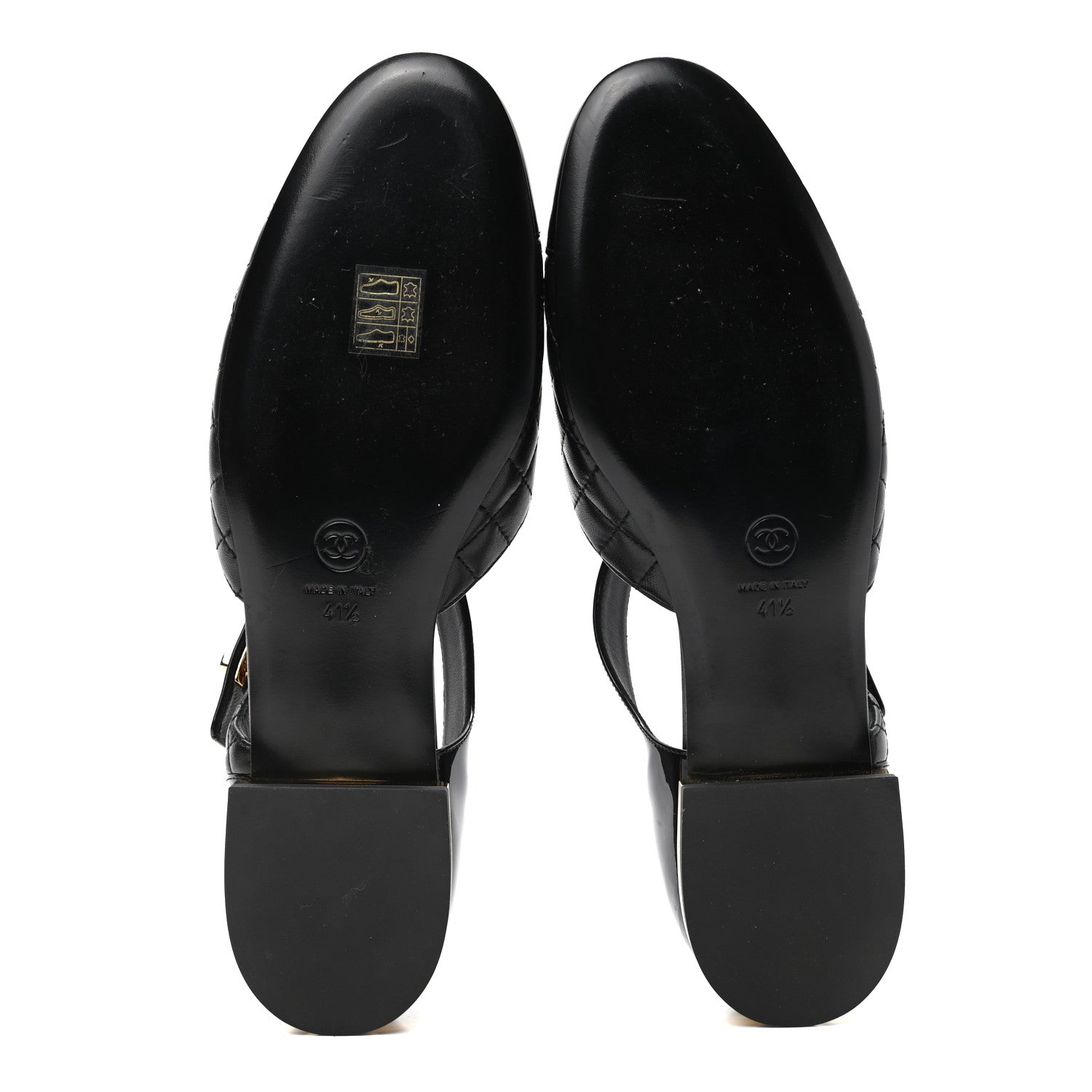 Chanel Patent Lambskin Quilted Cap Toe Ballerina Flats 41.5 Black 5 of 8