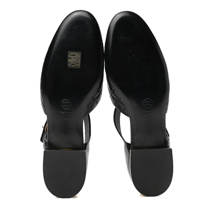 Chanel Patent Lambskin Quilted Cap Toe Ballerina Flats 41.5 Black 5 of 8
