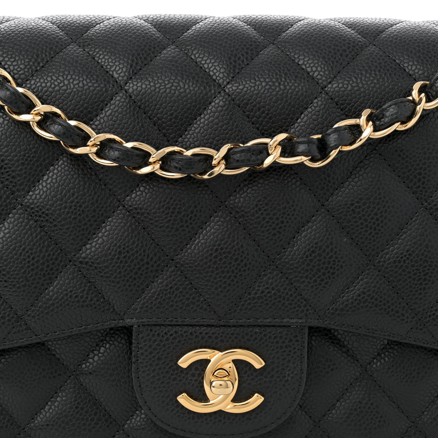 Chanel Caviar Quilted Jumbo Double Flap Black 8 of 12