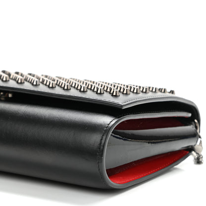 Christian Louboutin Calfskin Patent Spikes Paloma Clutch Black 10 of 10
