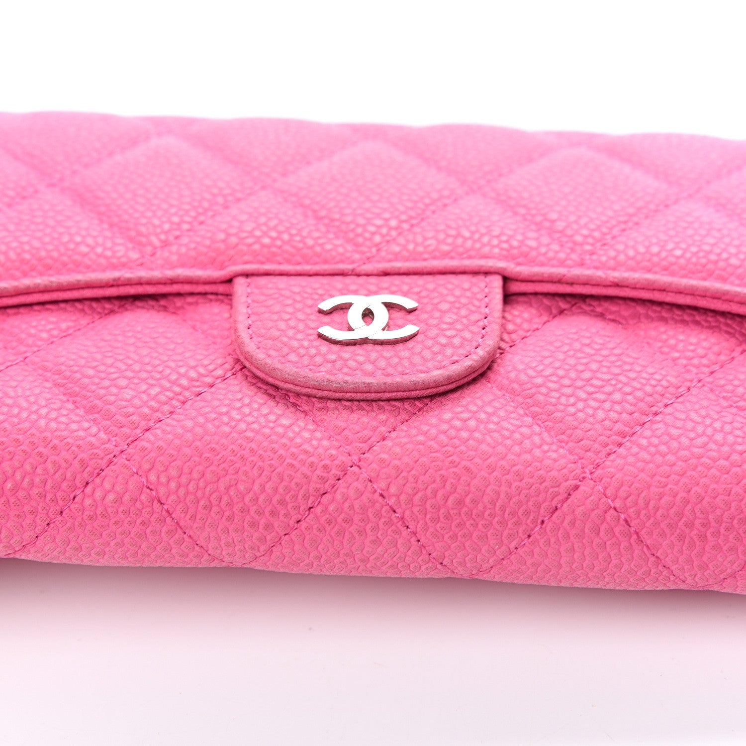 Chanel Iridescent Caviar Quilted Large Flap Wallet Pink 12 of 13