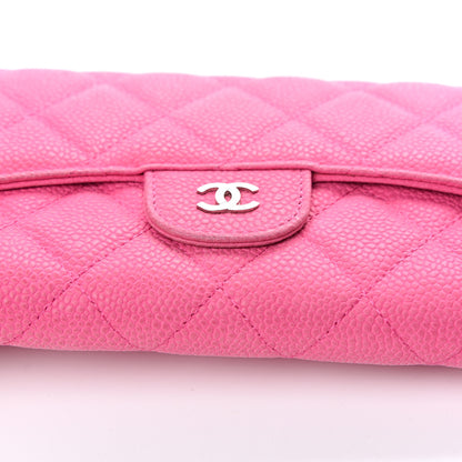 Chanel Iridescent Caviar Quilted Large Flap Wallet Pink 12 of 13