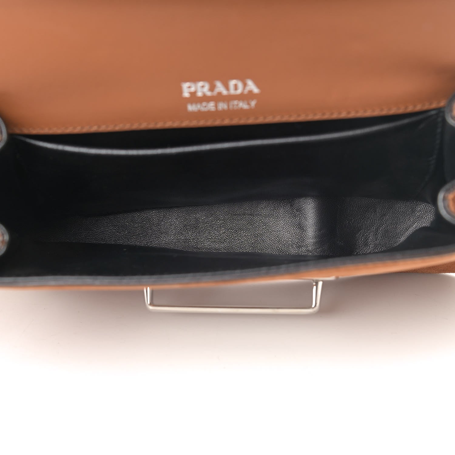Prada Camoscio City Calfskin Sidonie Shoulder Bag Palissandro 4 of 7