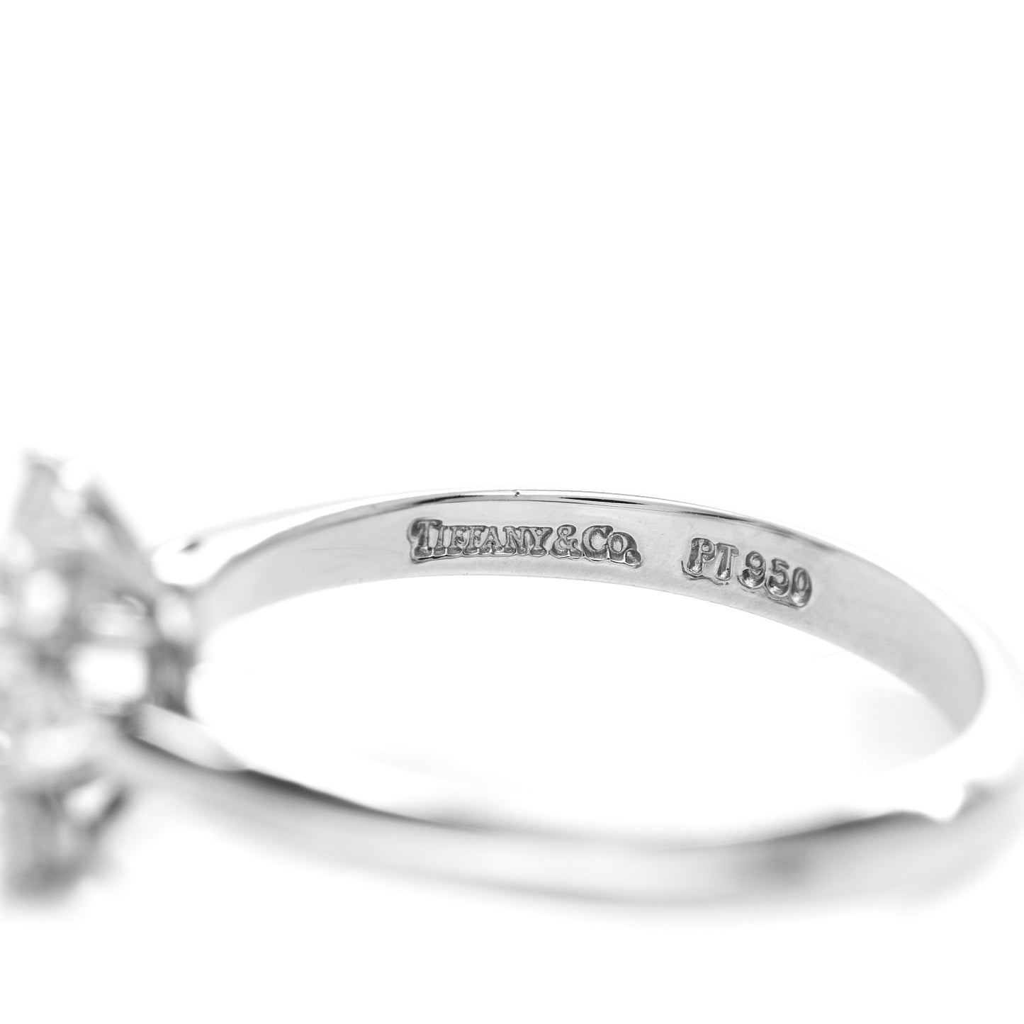 Platinum Diamond Flower Ring 48 4.5