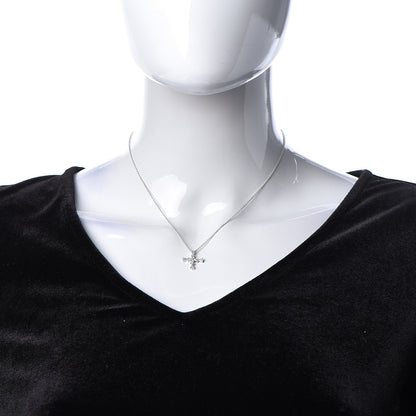 Harry Winston Platinum Diamond Symbols Cross Pendant Necklace 2 of 7