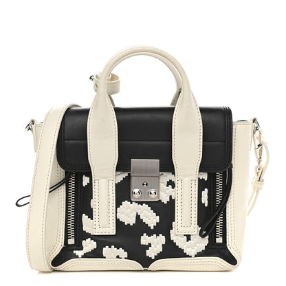 3.1 Phillip Lim Mini Embroidered Pashli Satchel White Black 1 of 9