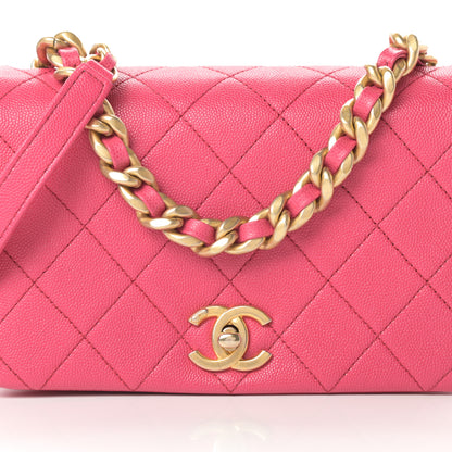 Chanel Caviar Quilted Small Fashion Therapy Flap Bag Pink 8 of 10