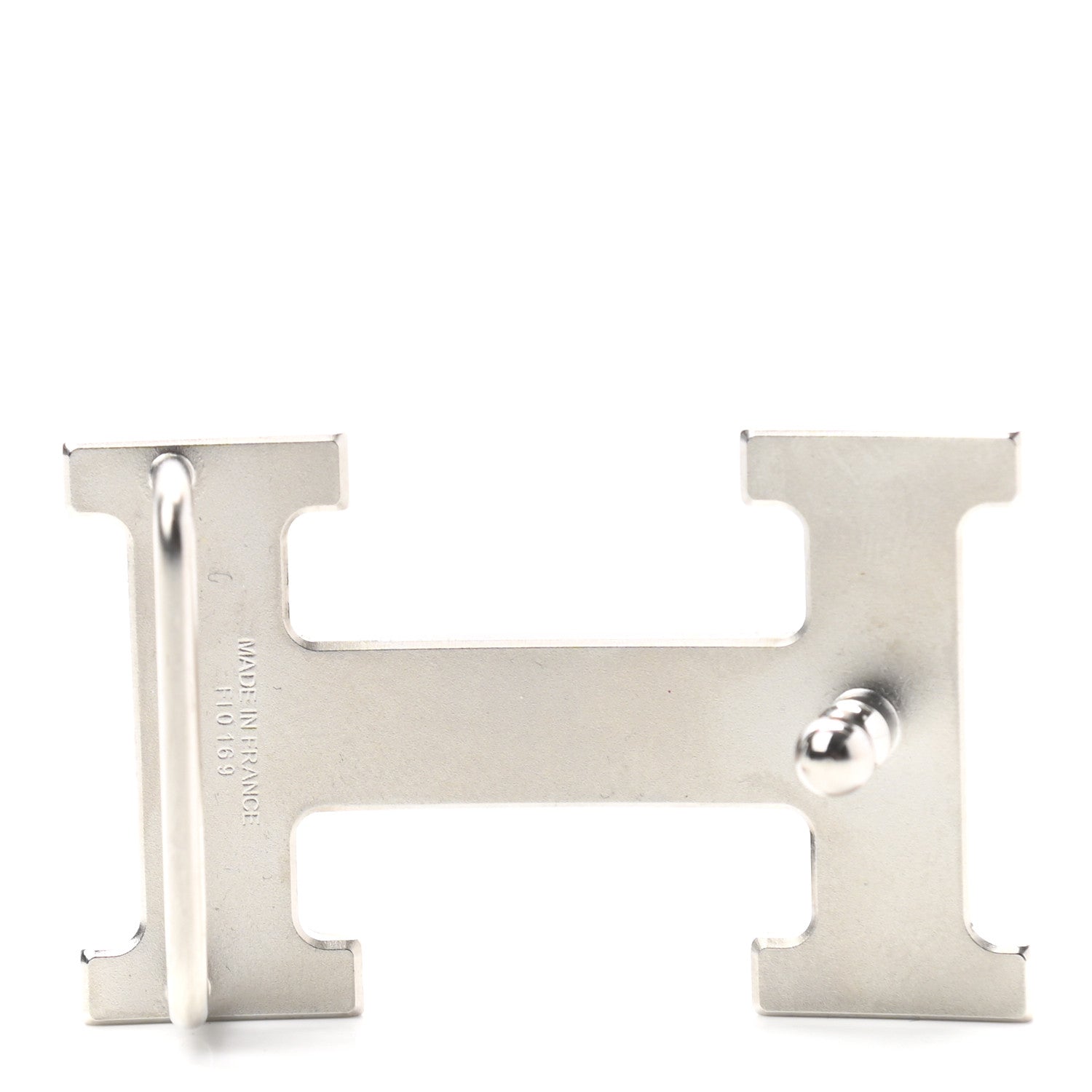 Hermes Polished Palladium 24mm Mini H Belt Buckle Silver 2 of 3