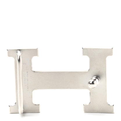 Hermes Polished Palladium 24mm Mini H Belt Buckle Silver 2 of 3