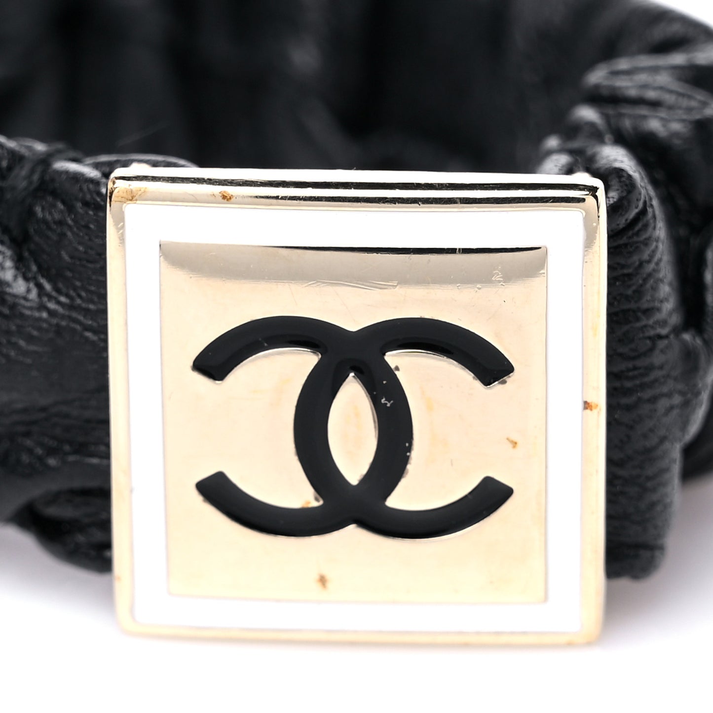 Lambskin CC Bracelet Black
