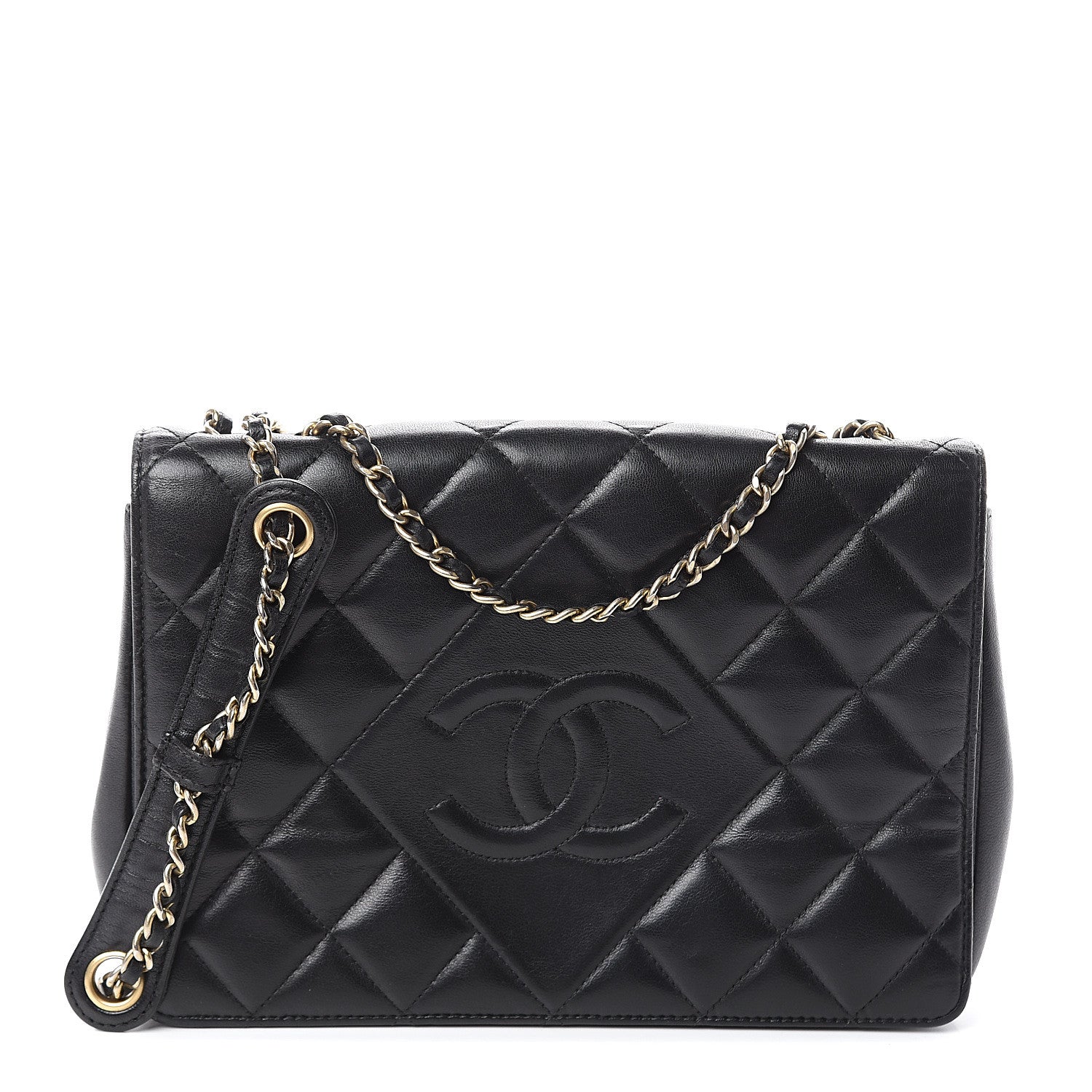 Chanel Lambskin Quilted Small Diamond CC Flap Black 1 of 8