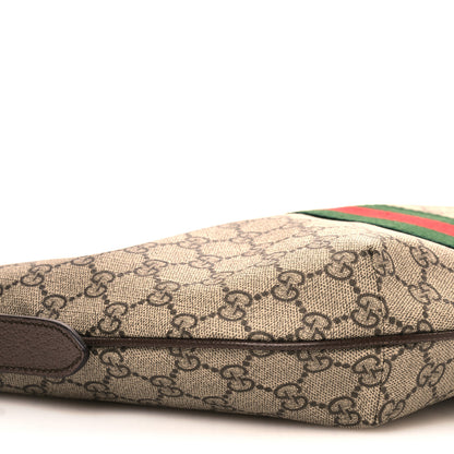 Gucci GG Supreme Monogram Web Small Ophidia Half Moon Hobo Beige Ebony New Acero 9 of 10