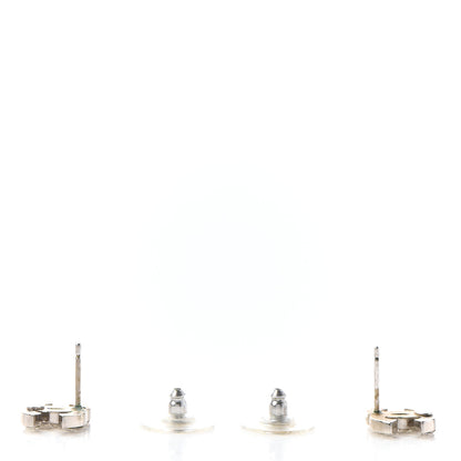 Chanel Crystal CC Earrings Silver 3 of 4