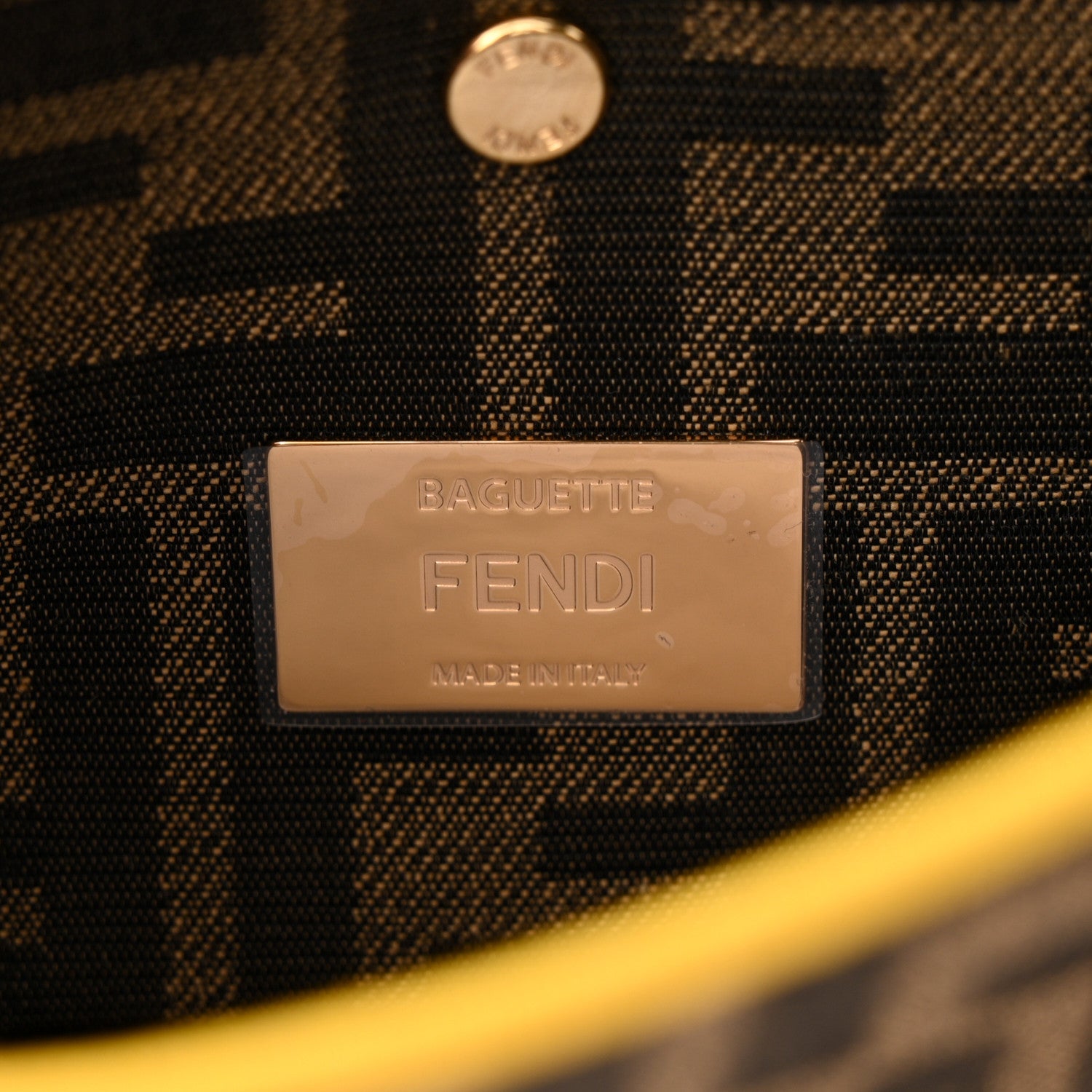 Fendi Fabric Jacquard FF Floral Embroidered Baguette Tobacco Moro Multicolor 6 of 9