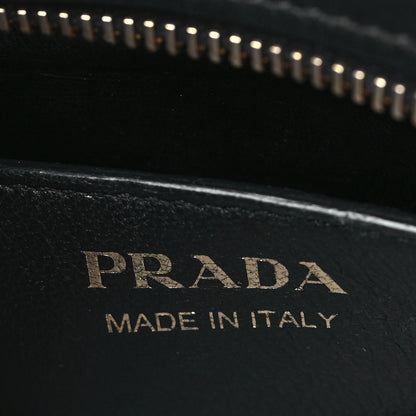 Prada Saffiano Soft Calfskin Bandoliera Bag Fuoco Black 6 of 8