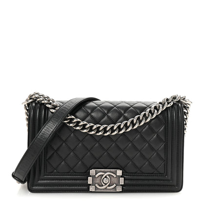 Chanel Caviar Quilted Medium Boy Flap Black 1 of 10