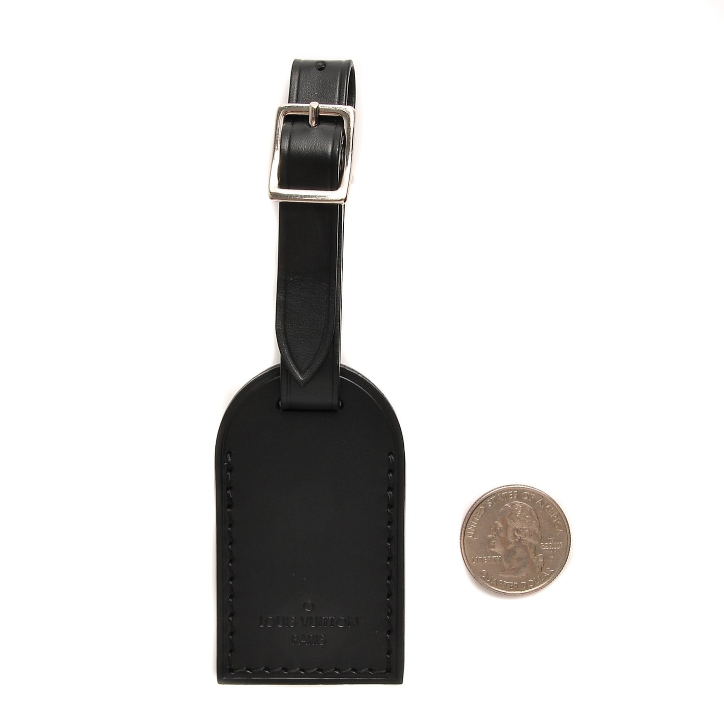 Calfskin Luggage Tag Black