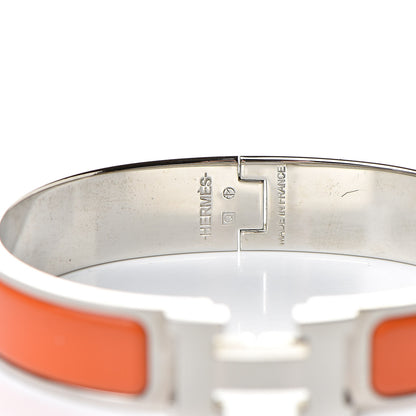 Hermes Enamel Narrow Clic Clac H Bracelet PM Orange 4 of 5