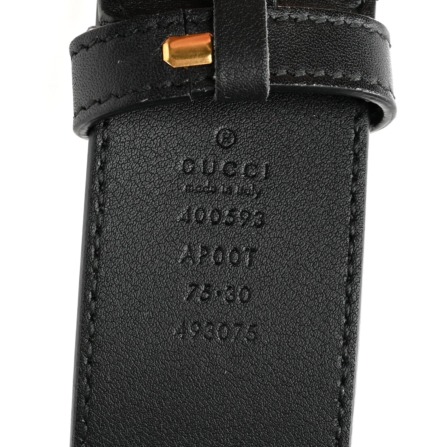Gucci Calfskin Double G 40mm Belt 75 30 Black 3 of 5